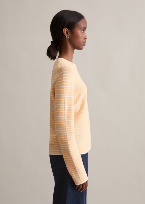 Regular striped sweater — Light Orange