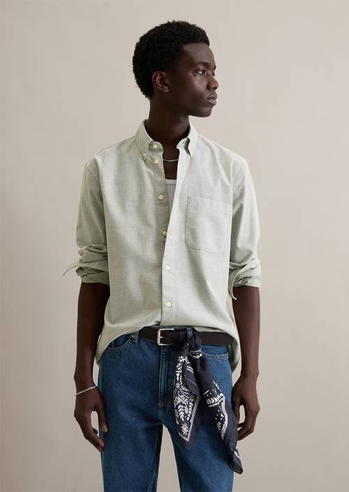 Chemise regular Dark Green en vue de face