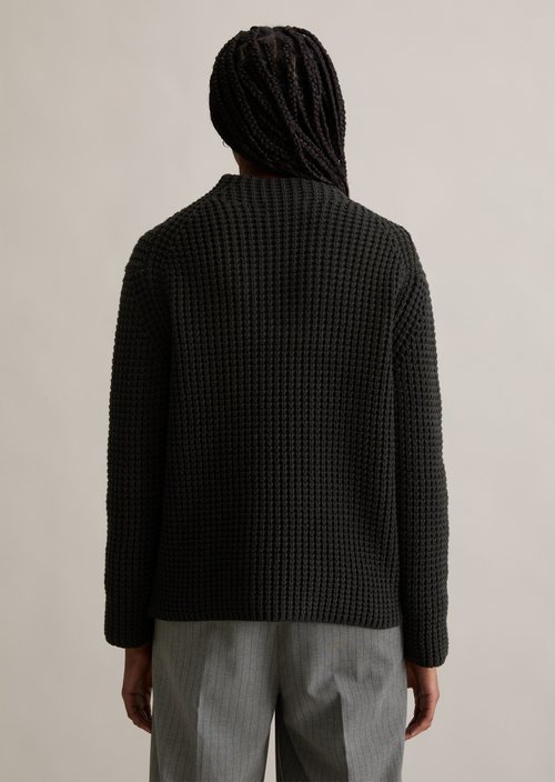 Relaxed knit sweater — Black