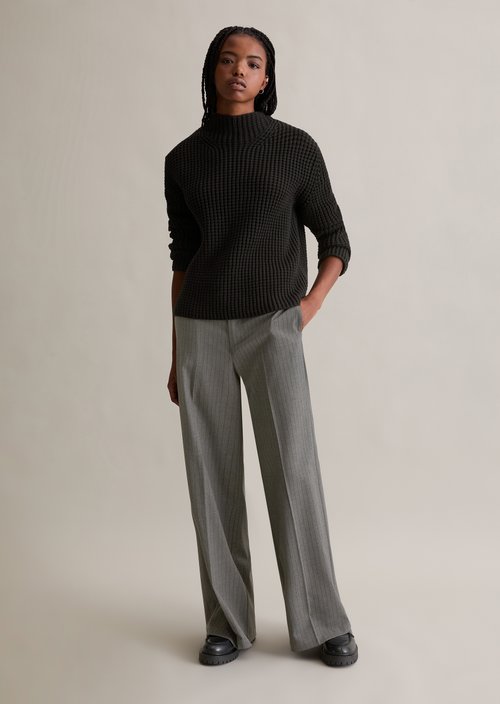 Relaxed knit sweater — Black