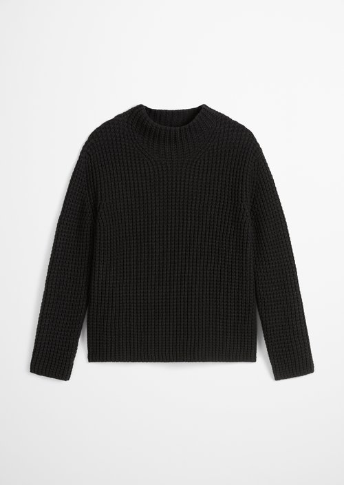 Relaxed knit sweater — Black