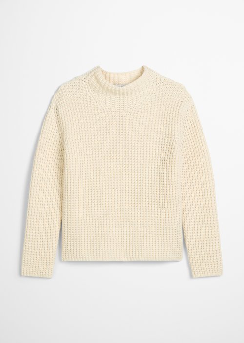 Relaxed knit sweater — White Blush