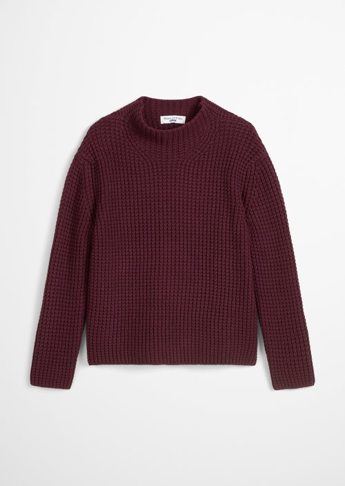 Relaxed knit sweater — Dark Maroon