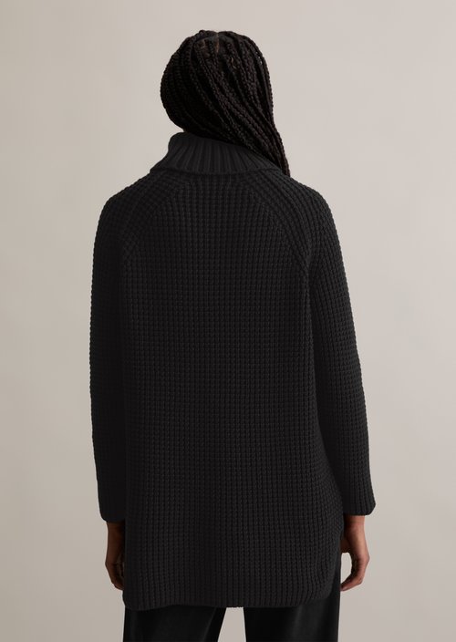 Relaxed knit sweater — Black