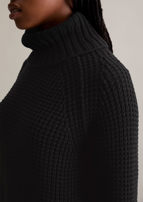 Relaxed knit sweater — Black
