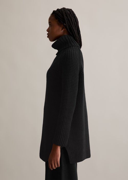 Relaxed knit sweater — Black