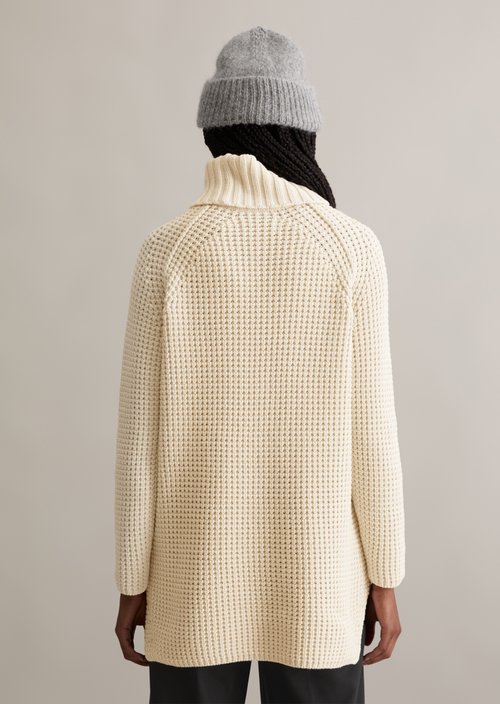 Relaxed knit sweater — White Blush