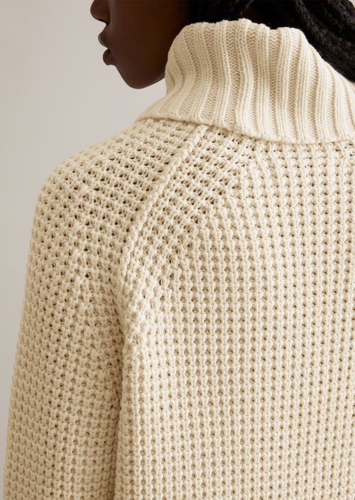 Relaxed knit sweater — White Blush