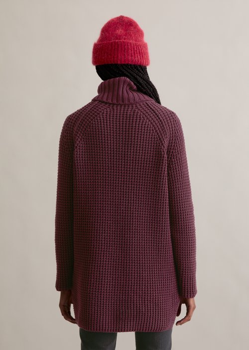 Relaxed knit sweater — Dark Maroon