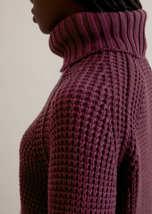 Relaxed knit sweater — Dark Maroon