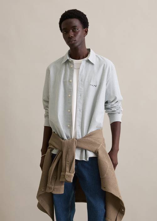 Oxford overhemd regular Offwhite in vooraanzicht