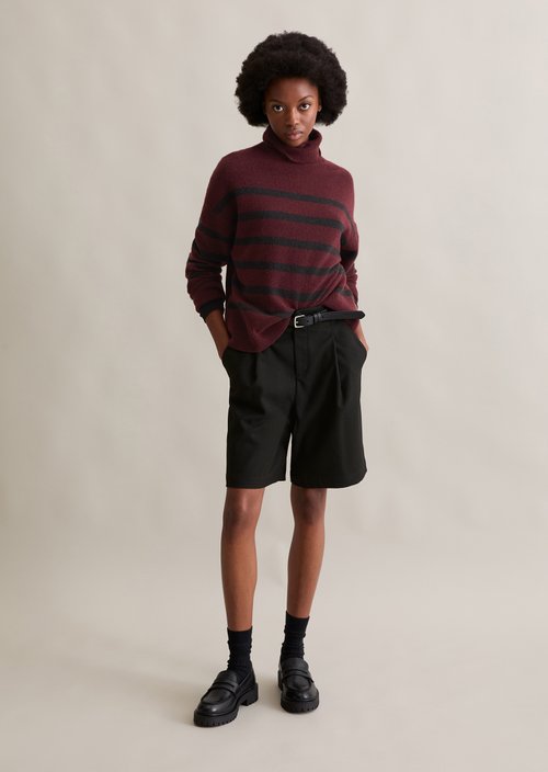 Regular turtleneck sweater — Dark Purple