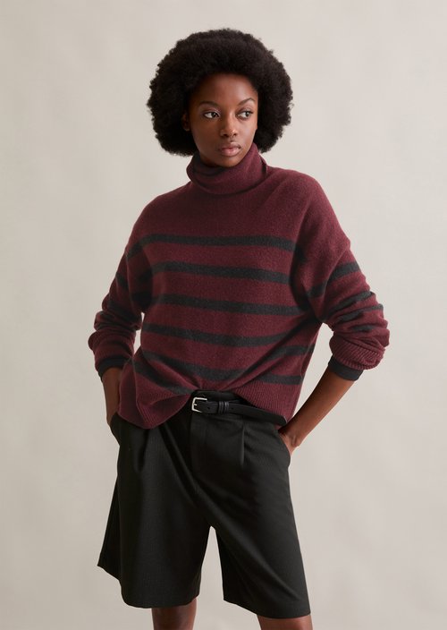 Regular turtleneck sweater — Dark Purple