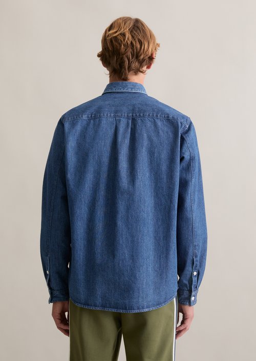 Regular denim shirt — Medium Blue