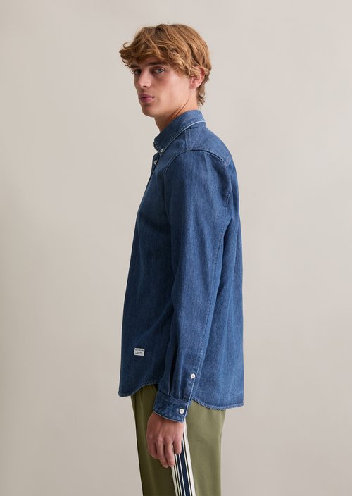 Regular denim shirt — Medium Blue