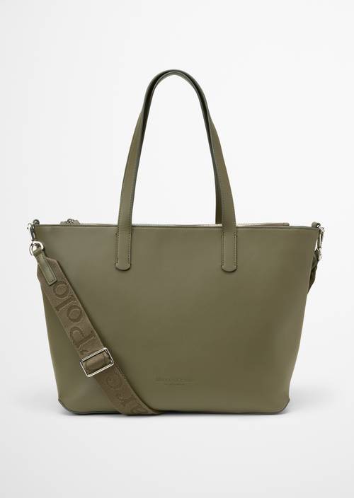 Shopper medium aus einer Lederalternative aus recyceltem Polyester