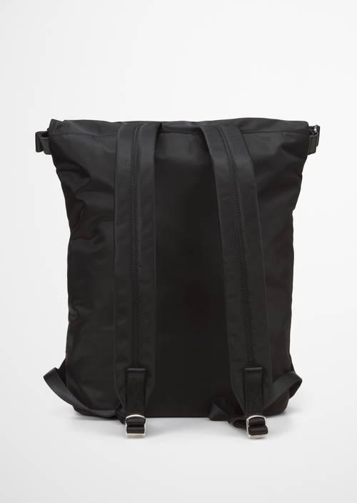 Rucksack medium aus recyceltem Material schwarz Rucksäcke
