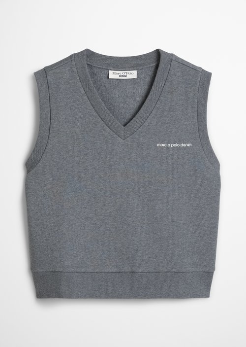 College-style regular sweat jumper — Asphalt Melange