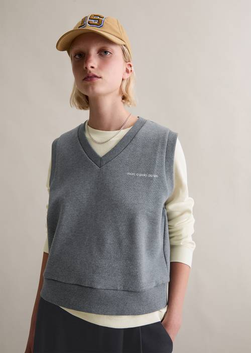 Sudadera regular de estilo universitario Asphalt Melange en vista frontal