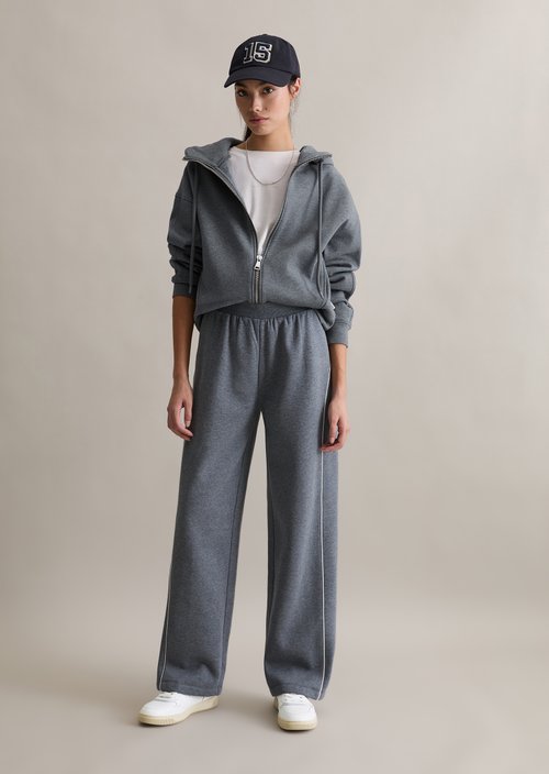 Relaxed sweatpants — Asphalt Melange