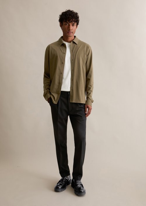 DfC jersey shirt relaxed — Pale Brown