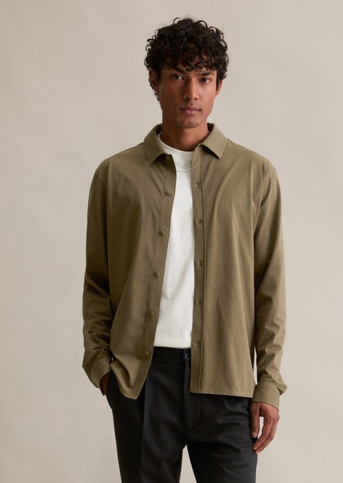 DfC jersey shirt relaxed — Pale Brown