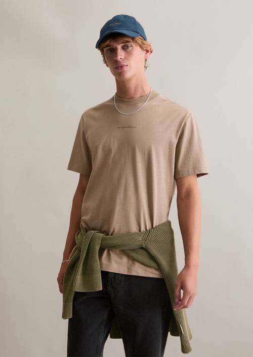 DfC T-shirt relaxed Cold Taupe in vooraanzicht
