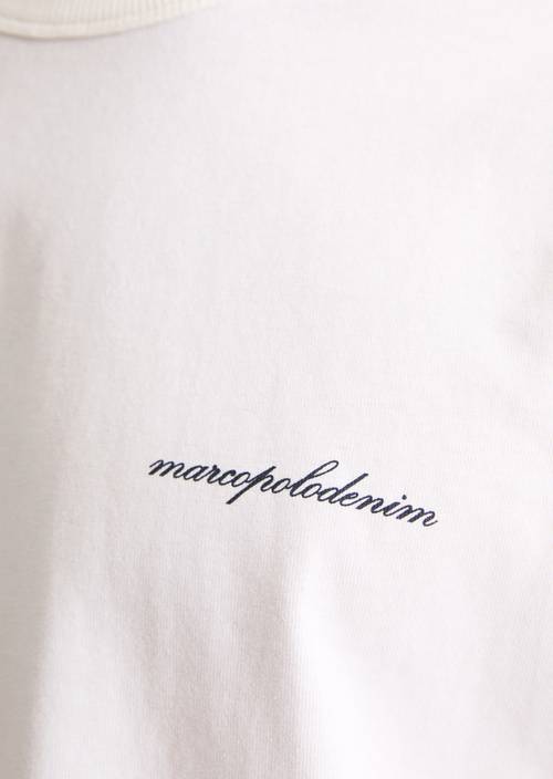 T-Shirt relaxed Silky White in Detailansicht