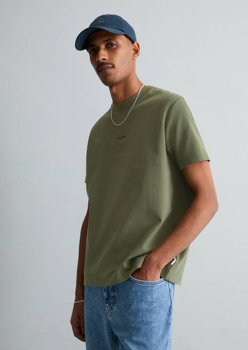 Relaxed T-shirt Dark Moss in front view