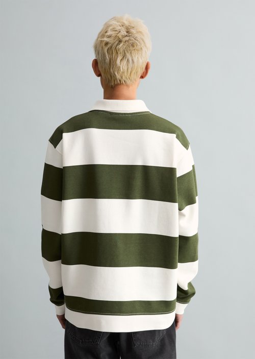 Polo sweatshirt relaxed — Dark Green