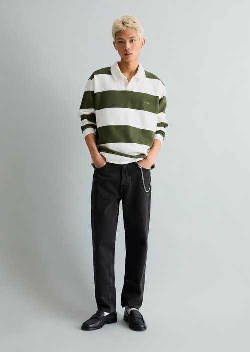 Polo sweatshirt relaxed — Dark Green