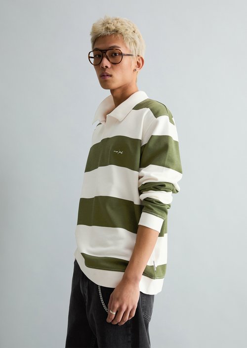 Polo sweatshirt relaxed — Dark Green