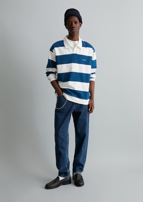 Polo sweatshirt relaxed — Dark Blue