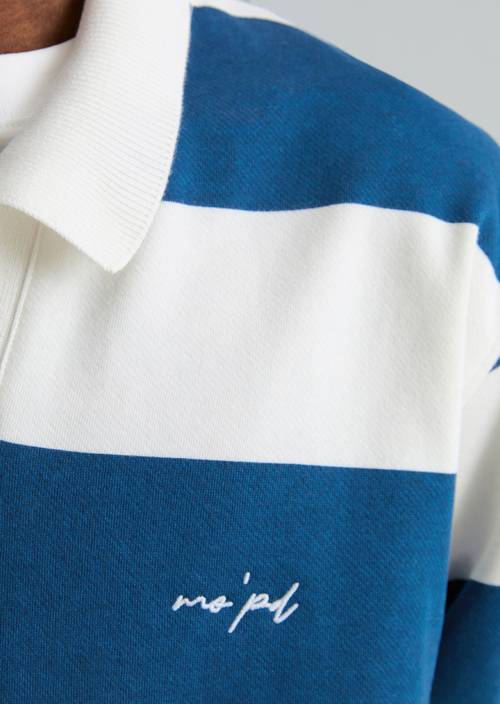 Sweat-shirt polo relaxed Dark Blue en vue détaillée