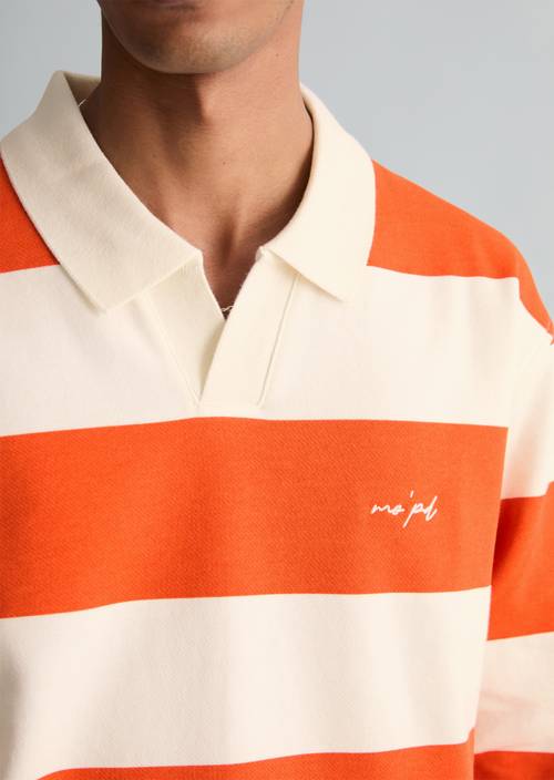Sweat-shirt polo relaxed Medium Orange en vue détaillée