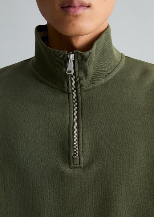 Relaxed sweat troyer — Dark Moss