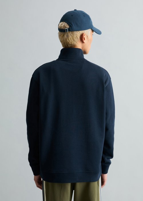 Relaxed sweat troyer — Navy Teal
