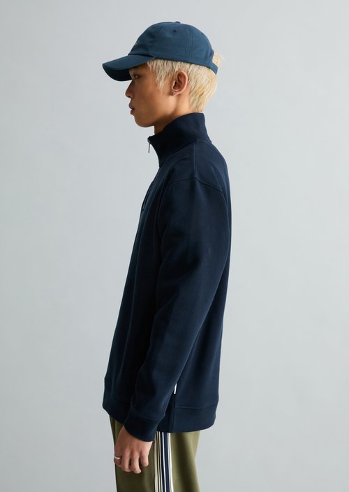 Relaxed sweat troyer — Navy Teal