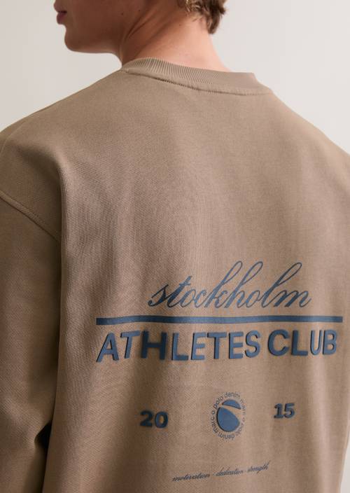 Relaxed sweatshirt Cold Taupe in detail view