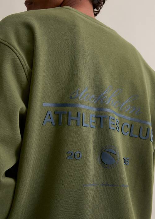 Relaxed sweatshirt Dark Moss in detail view