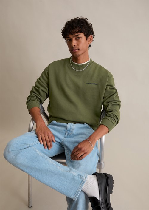 Relaxed sweatshirt — Dark Moss