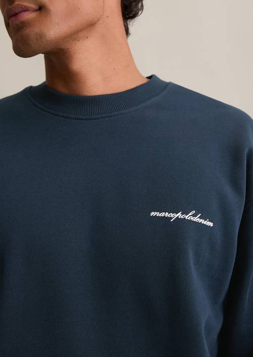 Relaxed sweatshirt Navy Teal in detail view