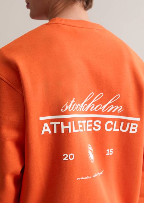 Relaxed sweatshirt Rusty Orange in detail view