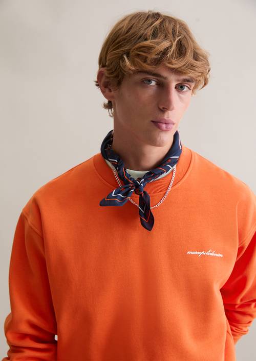 Relaxed sweatshirt Rusty Orange in front view