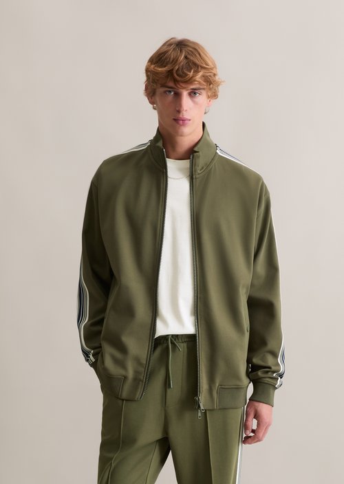 Relaxed track jacket — Dark Moss