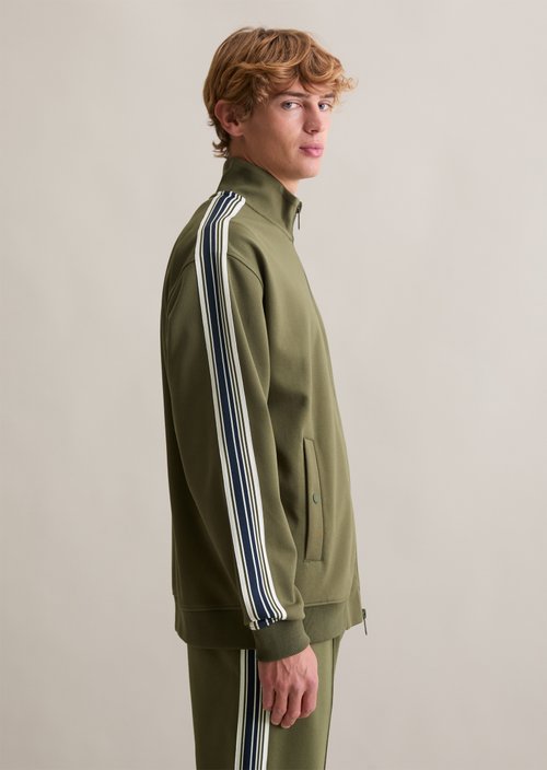 Relaxed track jacket — Dark Moss