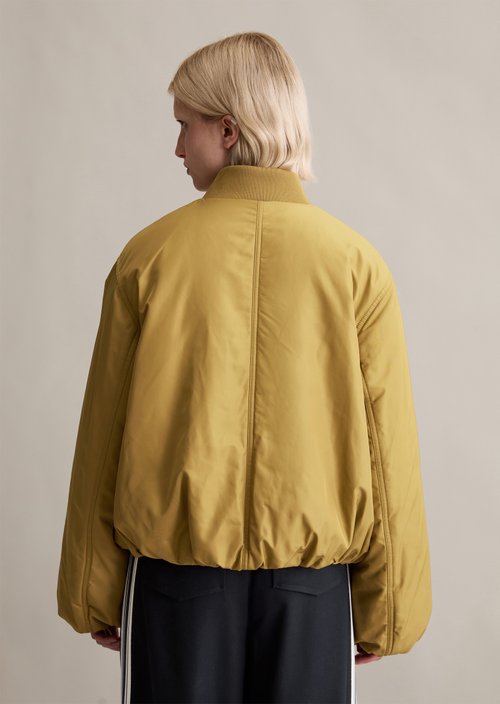 Aviator-style relaxed cropped blouson — Golden Ocher