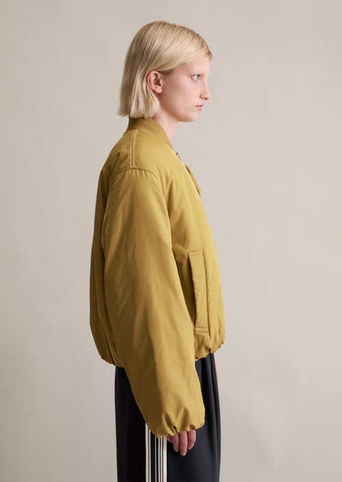 Aviator-style relaxed cropped blouson — Golden Ocher
