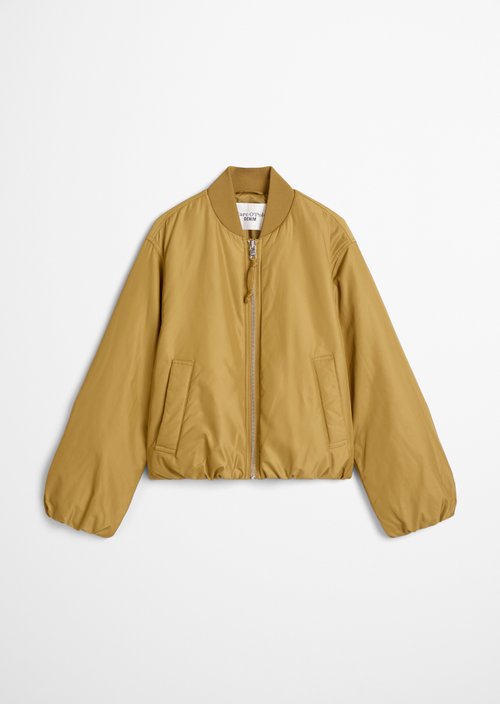 Aviator-style relaxed cropped blouson — Golden Ocher