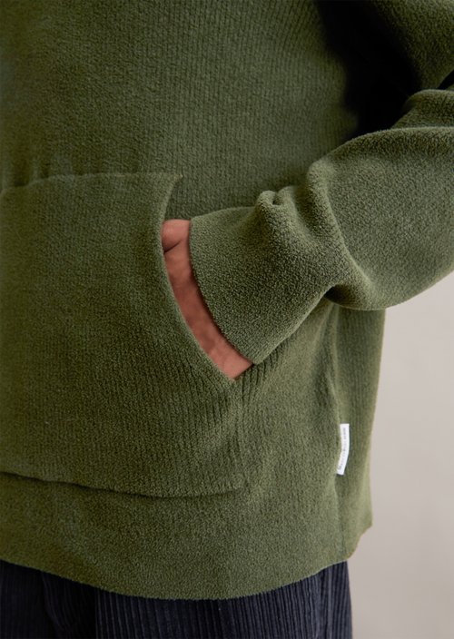 Hoodie loose — Swamp Green